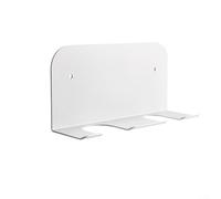 babominimer Wall Mounted Coffee Portafilter Rack Steel Bracket for 51mm 53mm 54mm 58mm Bottomless Portafilters, Self Sticky or Screw Installation Holder for(White L)