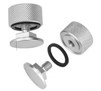 babominimer Welding Hood Pipeliner Helmet Fasteners 10.4mm Aluminum Alloy Screws Replacement Parts for for Fiber Metal Helmets with Erosion Resistant Oxidized Finish(Silver)