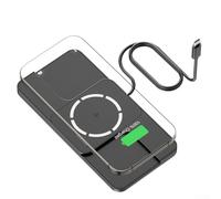 babominimer Wireless Car Charger with Fast Charging Technology and Anti-Skid Silicone Pad, Dashboard Phone Holder Stand Compatible with for 5V/9V Input and 3A/2A Output, ABS(TC-1)