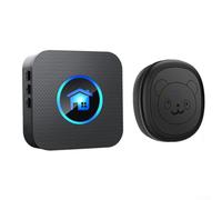 babominimer Wireless Dog Door Bell for for Potty Training with Touch Sensitive Button, Adjustable Volume 0-110dB, 55 Chimes, Power Failure Memory, Easy Install for(1 Receiver+ 1 Button)