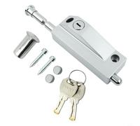 babominimer Wooden Door Floor Lock Zinc Alloy and Iron Spring Bolt Latch for for Revolving or Framed Doors with Bold Solid 11.8mm Lock Tongue in Sand Silver or Old Bronze(Key)