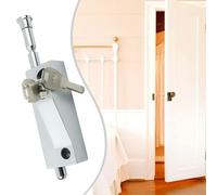 babominimer Wooden Door Floor Lock Zinc Alloy and Iron Spring Bolt Latch for for Revolving or Framed Doors with Bold Solid 11.8mm Lock Tongue in Sand Silver or Old Bronze(Knob)