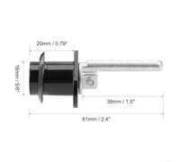 babominimer Zinc Alloy Cam Lock for for Desk Cabinet Mailbox Drawer Cupboard Locker with 2 Keys, Durable Multi-Layer Plating Black Furniture Lock for for Home Office Security and