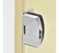 babominimer Zinc Alloy Glass Door Hinge for Cabinet, Bookcase, Display Case | Smooth Operation with Bright Finish | Compatible with 5-8mm or 8-10mm Glass (K845/K846)(K845 Light)