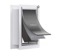 Baboni Wall Mounted 3 Wing Pet Door Steel Frame and Telescopic Tunnel Aluminum Locking Double Leaf Door for Dog Cat Sturdy and Durable (for Animals up to 18")