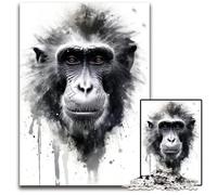 Baboon Beauty Watercolor Jigsaw Puzzle 1000 Pieces Jigsaw Puzzles Brain Challenge for Teenagers & Home Decor 1000 PCS(38x26cm)