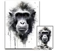 Baboon Beauty WatercolorJigsaw Puzzles for Adults 1000 Piece Wooden Puzzles for Teenagers & Teens Ideal Birthday 1000 PCS(75x50cm)