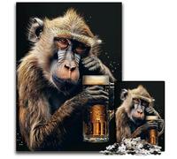 Baboon Beer 1000 Piece Jigsaw Puzzles for Adults Puzzles for Adults for Home Decor Ideal ChristmasNew Year Gift for Teenagers 1000 PCS(38x26cm)