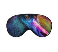 Baboon Colorful Monkey Sleep Masks Breathable Eye Covers Adjustable Strap for Travel Home Office Use