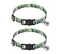 Baboon Japanese Style Green Dog Collars Adjustable Collar for Female Dogs 2 Pack