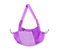 Baboon to the Moon Crescent Crossbody Bag - Water-Repellent Sling Bag for Women, Small Travel Purse, Lightweight Shoulder Bag, Electric Purple, Crossbody