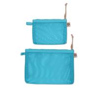 Baboon to the Moon Monomesh Pouch Set - Ultra-Light, Durable Travel and Storage Organizer with Transparent Design - Perfect for Toiletries, Accessories, Cosmetics, and Tech Gear, Bluebell, Mesh Pouch