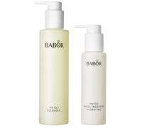BABOR Cleansing Set for dry skin, with Hy-Oil Cleanser and Hy-Oil Booster Hydrating Herbal Extract, For Pore-deep cleansing, 2-piece