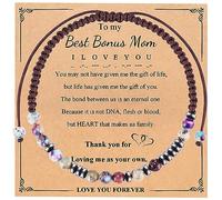 BABORI Morse Code Bracelets for Women Men Mothers Day Fathers Day Birthday Christmas Anniversary Memorial Graduation I Love You Tiger Eyes Imperial Stone Beads Bracelet Jewelry Gifts, 7.5 inches