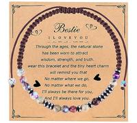BABORI Morse Code Bracelets for Women Men Mothers Day Fathers Day Birthday Christmas Anniversary Memorial Graduation I Love You Tiger Eyes Imperial Stone Beads Bracelet Jewelry Gifts, 7.5 inches
