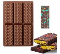 BABORUI 6 Cavities Chocolate Bar Mold Deep (Diamond)