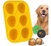 BABORUI 6 Cavities Dog Treat Molds for Woof Pupsicle XLarge 75lbs Up, Dishwasher Safe, Reusable Frozen Dog Treat Molds Silicone for Making Mix Refills Pops Ice Popsicle Treats (XL)