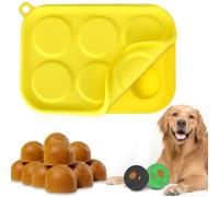 BABORUI 6 Cavities Dog Treat Molds with Lid for Woof Pupsicle & Power Chewer Pupsicle Large 10-25lbs, Reusable Frozen Dog Treat Molds Silicone for Making Ice Popsicle Snacks (S)