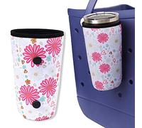 BABORUI Daisy Cup Holder for Bogg Bag, Accessories for Bogg Bag Original X Large, Insert Drink Holder Compatible with Bogg Bag/Simply Southern Beach Tote Bag