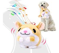 BABORUI Interactive Dog Toys Hamster, Jumping Squeaky Dog Toys with Recording and Music Modes, Rechargeable Moving Dog Chew Toys for Small/Medium/Large Dogs to Keep Them Busy