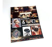 BABRER & HAIR TATTOO Hairdressing Design,Classic MALE Show Fashion Magazine, Sculpture Pomade Style Pattern Books,Vintage Mens Oil Head Picture Album Barber Shop illustration 28.5*21 CM