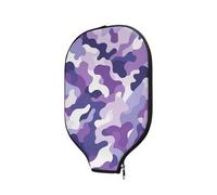 Babrukda Purple Camo Pickleball Paddle Covers Fits Most Rackets Paddle Case Racket Covers 1 Pack Universal Size Pickle Balls Paddles Cover Pickleball Accessory and Gift