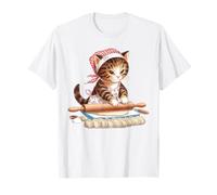 Babushka Cat Pierogi Making Polish Cat T-Shirt