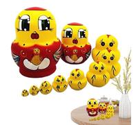 Babushka Dolls For Kids - Compact Handpainted,Wooden Russian Nesting Dolls | For On The Mantle In Bedroom Children's Room As Party Table Centerpiece