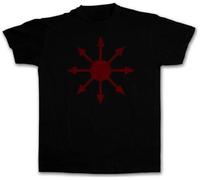babvwsetse Vintage Chaos Symbol I T-Shirt - Goth Metal Cyber Hardcore Logo Gothic Punk Sign Black 3XL