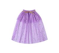 BABWWNIX Toddler Kids Little Girl Halloween Cape Costumes Sequins Mesh Tulle Fairy Cloak Dress Up Witch Sparkle Party Outfit (Purple, S)