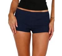 BABWWNIX Women's Y2K Low Rise Booty Shorts Skinny Micro Mini Shorts Summer Slim Fit Night Club Going Out Hot Bottoms Pants (Blue, S)