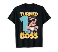 Baby 1st Birthday Boys Girls 1 Year Like a Boss Kids T-Shirt