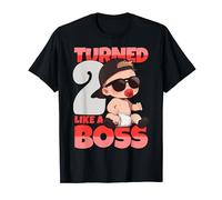 Baby 2nd Birthday Boys Girls 2 Years Like a Boss Kids T-Shirt