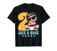 Baby 2nd Birthday Boys Girls 2 Years Like a Boss Kids T-Shirt
