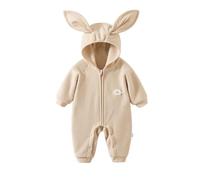Baby 3-6 Month Clothes - Cute Boys Bodysuit for Babies Cozy Hooded Jumpsuit with Soft Fabric Ideal for Fall and Winter Adorable Infant for Outdoor Adventures Beige