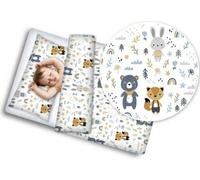 BABY 4PC BEDDING SET WITH PILLOW AND DUVET NURSERY 120X90CM Forest Friends