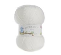 Baby 4ply Knitting Yarn by James Brett 500g (White BY4)