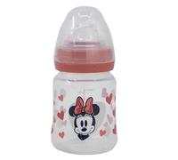 BABY 5 OZ WIDENECK BOTTLE SILICONE TEAT 3 POSITIONS MINNIE MOUSE HEART FULL
