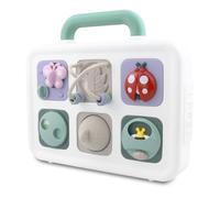 Baby Activity Board Toy with Handle, Montessori Educational Busy Board for Toddlers, Sensory Toy for Fine Motor Skills Development, Travel-Friendly Learning Toy for Kids Ages 1-4 years (Forest)