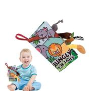 Baby Activity Book - Tails Cloth Book - Early Development Interactive Toy, Multi Texture Touch and Feel Jungle Marine Theme Early Learning Sensory Play Activities for Kids