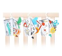 Baby Activity Soft Book Toys, 3pcs with Squeaker and Crinkle Paper, Sensory Toys for Infant 2 Pack Dinosaur and Animal Theme, 0-6-12 Months (Forest)