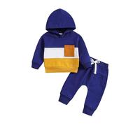 Baby Adjustable Fit Jogger with Sweatshirt Set Fleece Hoody Top+Sweatpants Sweatsuit Outfits Set Coming Home Outfits Cute Infant Trousers Outfits Fashion-Forward Tracksuit for Baby Boys