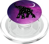Baby African Elephant Gift Moon Night Stars Elfante PopSockets PopGrip for MagSafe