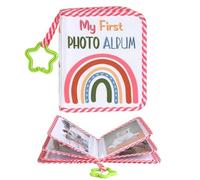 Baby Album - Baby Album and Memory Book | Rainbow Printed Notebook with Star Hook for First Birthday School Family New Parents Mother's Day