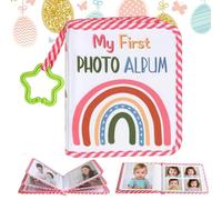 Baby Album - Baby Album & Memory Book | Rainbow Printed Notebook with Star Hook for First Birthday School Family New Parents Mother's Day