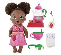 Baby Alive Bubbly Tea Party Berry Boo Doll with Teapot Accessories, Black Hair, 11 Inch Toy for 3 Year Old Girls and Boys & Up