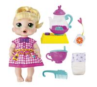 Baby Alive Bubbly Tea Party LaLa GooGoo Doll with Teapot Accessories, Blonde Hair, 11 Inches, Toy for 3 Year Old Girls and Boys & Up