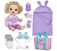 Baby Alive Bunny Sleepover Baby Doll, Bedtime-Themed 12-Inch Dolls, Sleeping Bag & Bunny-Themed Doll Accessories, Toys for 3 Year Old Girls and Boys and Up, Blonde Hair (Amazon Exclusive)