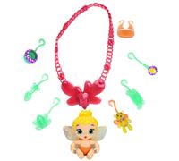 Baby Alive Glo Pixies Minis Carry n Care Necklace Sweetie Sunshine 3.75-Inch Pixie Doll Toy with Doll Carrier and Nurturing Charm Necklace