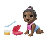 Baby Alive Lil Snacks Doll, Eats and Poops, Snack-Themed 8-Inch Baby Doll, Snack Box Mold, Toy for Kids Ages 3 and Up, Black Hair